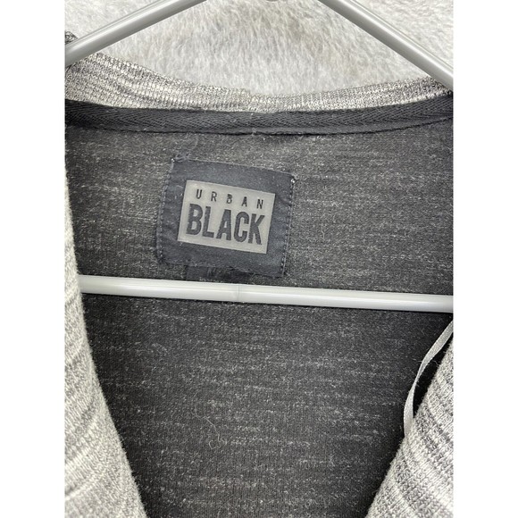 Urban Black Women's Cardigan Open Front Hooded Long Sleeve Marled Sweater - Picture 13 of 13